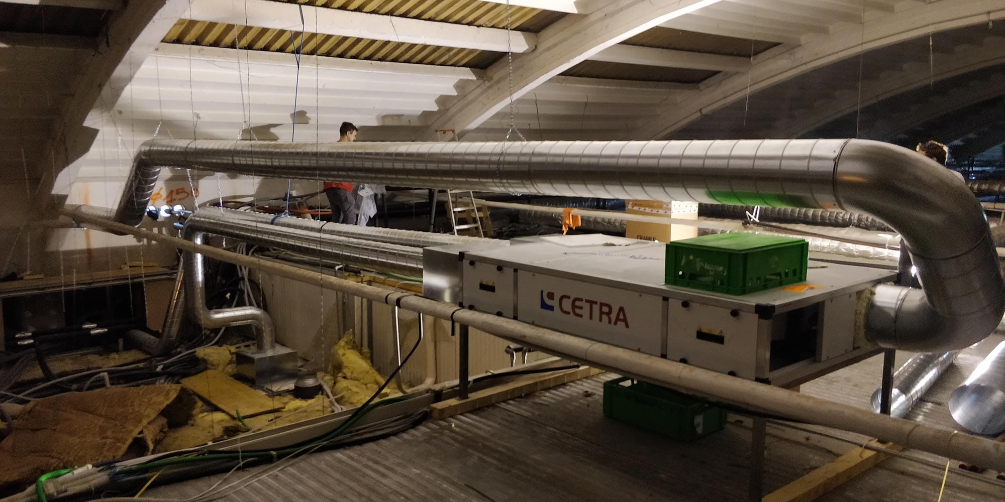 capannone impianto climatizzazione industriale