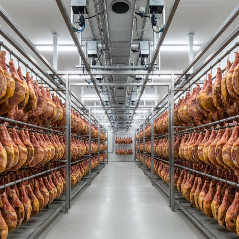cella di stagionatura: impianto stagionatura prosciutti