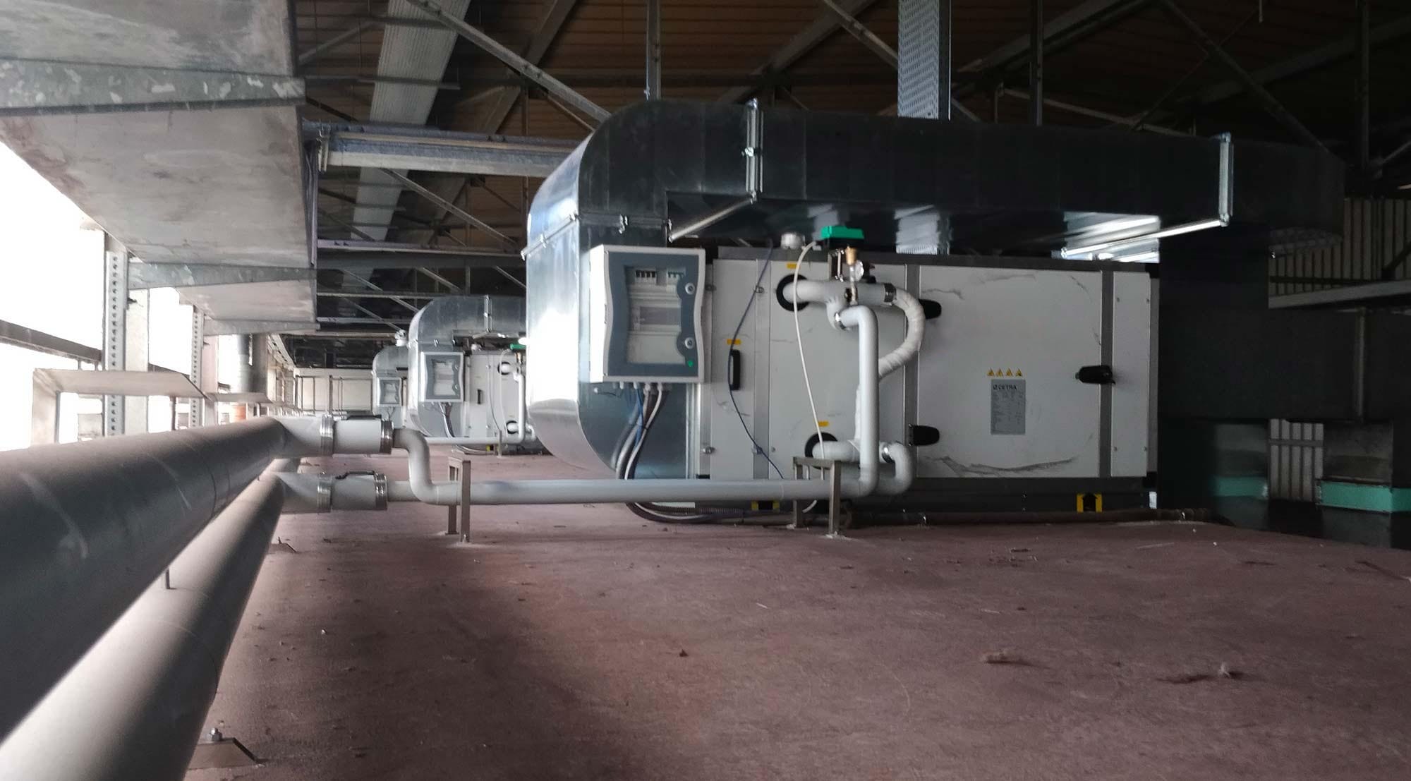 Impianto di climatizzazione industriale