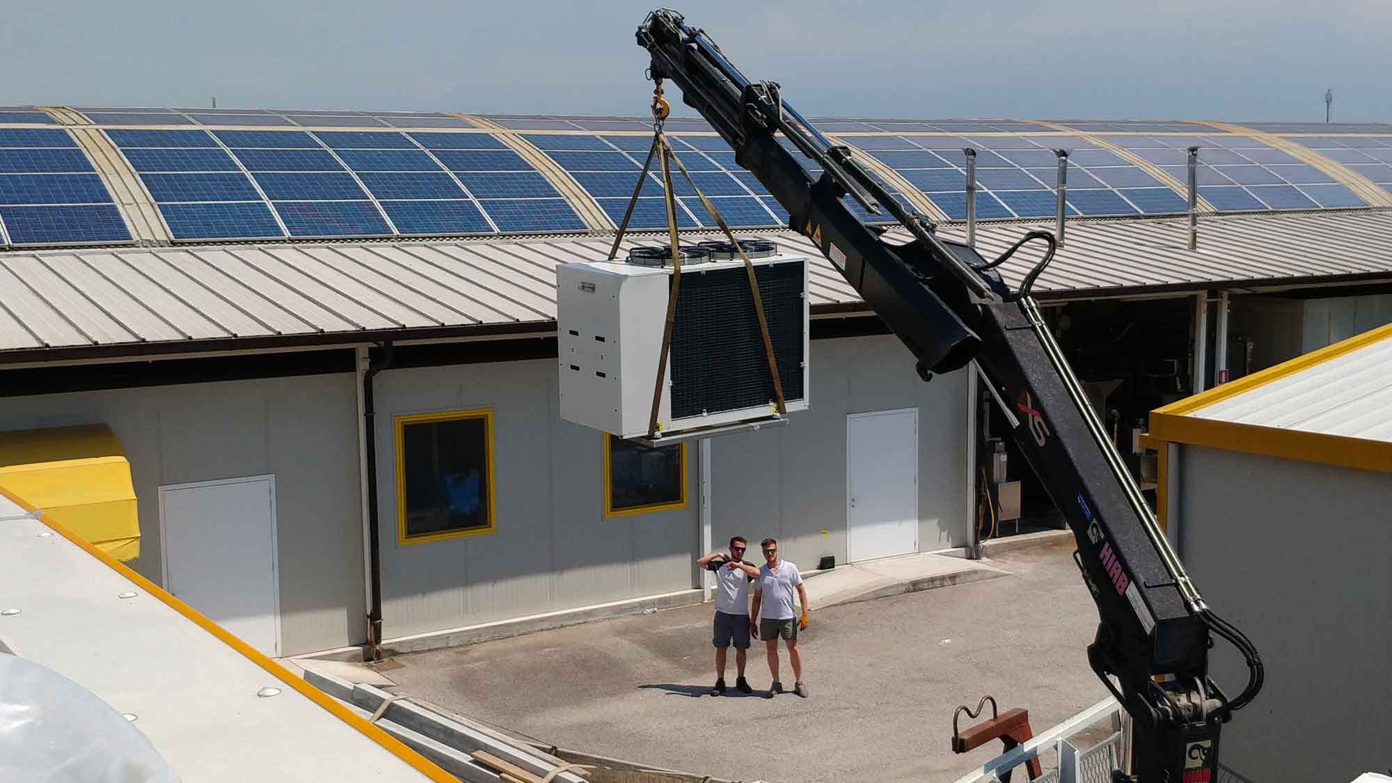 Posizionamento Impianto di climatizzazione industriale unità esterna