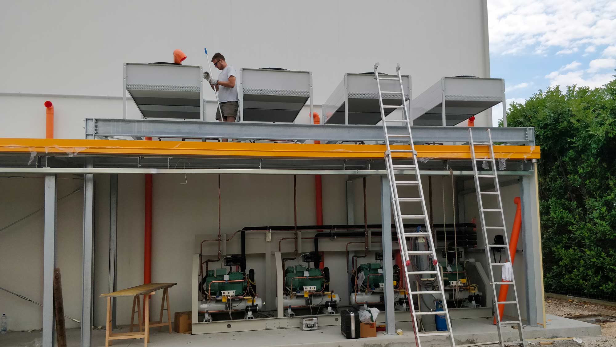 Impianto cella refrigerata per alimenti