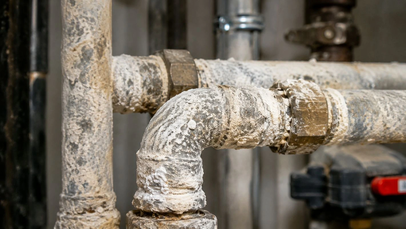 calcare negli impianti: tubature piene di calcare