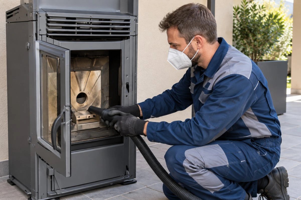 manutenzione della caldaia a pellet